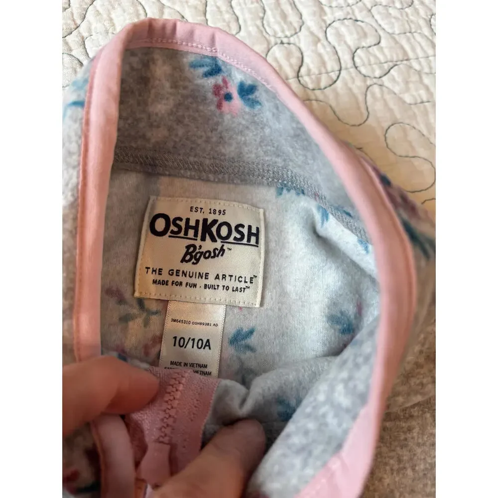 Oshkosh Girls' Fleece Jackets - 2 Pack,‎ Pink and Floral Size 10 #606